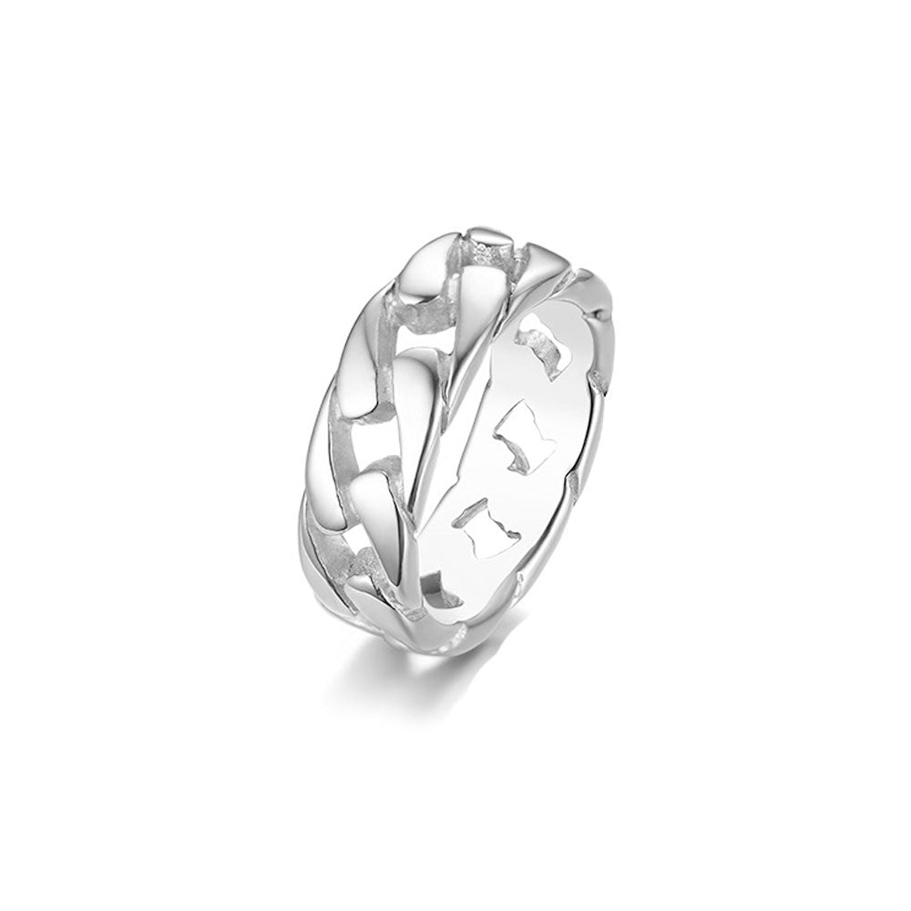 7 MM CURB CHAIN BAND RING